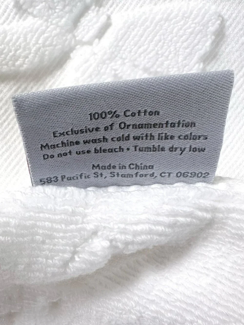 Caro Home White Bow Towel Wrap Bath Spa Shower Cotton Coquette Cottagecore NWT